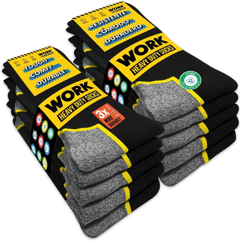 SOXCO ▫️ 10 pares de meias de trabalho para homem Meias de trabalho
