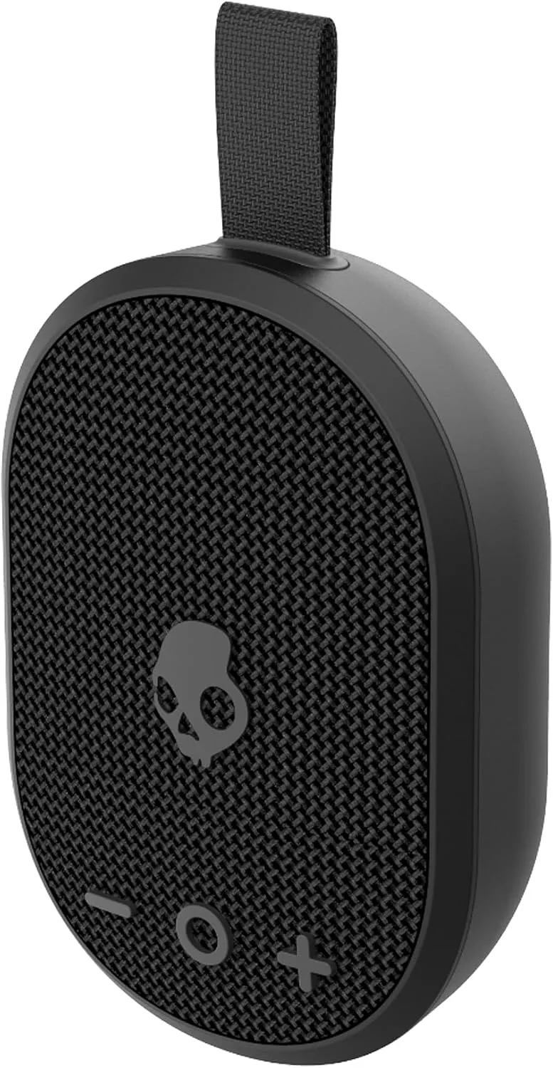 Skullcandy ▫️ Ounce: Altifalante portátil sem fios com Bluetooth, resistência à água IPX7, 16 horas de autonomia, True Wireless Stereo e alça integrada para viagens e utilização ao ar livre - Preto