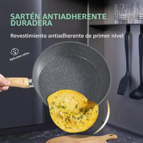 Kitchen Academy ▫️ Conjunto de panelas e frigideiras de 12 peças, cinzento 4