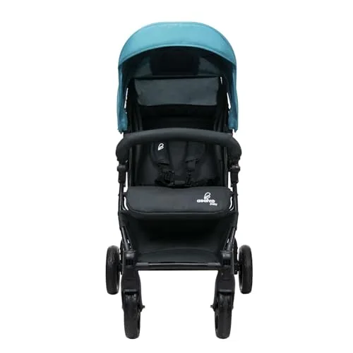 Asalvo ▫️ CÁDIZ Cadeira de passeio ultraleve, reclinável, capota com proteção solar SPF50+, arnês de 5 pontos, dos 6 meses aos 17 kg, cor petróleo 6