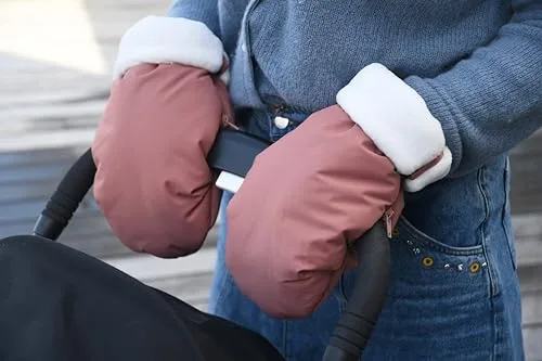 Béaba ▫️ Luvas/protetores de mãos para carrinho de bebé, Proteção contra a chuva/neve, Fechos de correr, Ultra quentes, Suaves, Forro polar, À prova de vento, Impermeáveis, Respiráveis, Terracota 6
