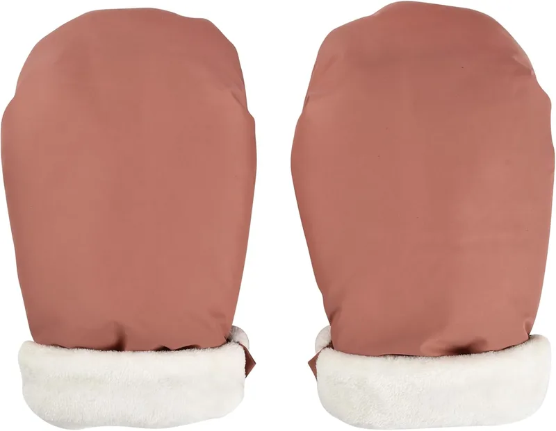 Béaba ▫️ Luvas/protetores de mãos para carrinho de bebé, Proteção contra a chuva/neve, Fechos de correr, Ultra quentes, Suaves, Forro polar, À prova de vento, Impermeáveis, Respiráveis, Terracota