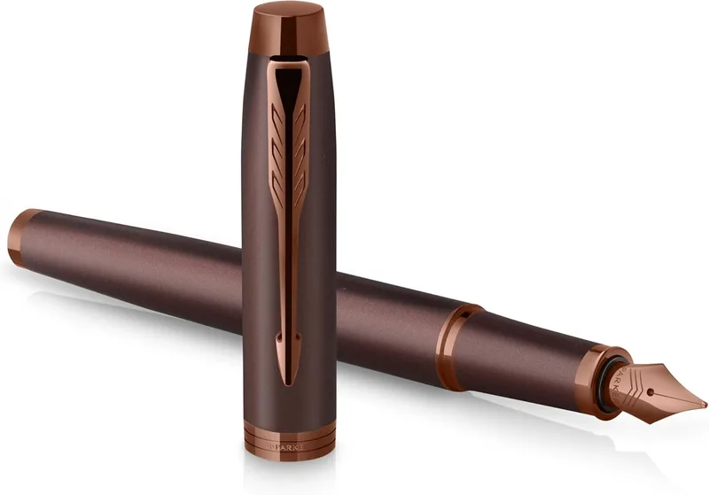 Parker IM Biros monocromáticos | Tinta preta | Acabamento e marcações em champanhe | Ponta média | Caixa de oferta