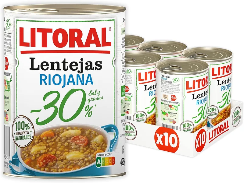 Litoral ▫️ Lentilhas à moda de La Rioja -30% embalagem de 10 x 425 g