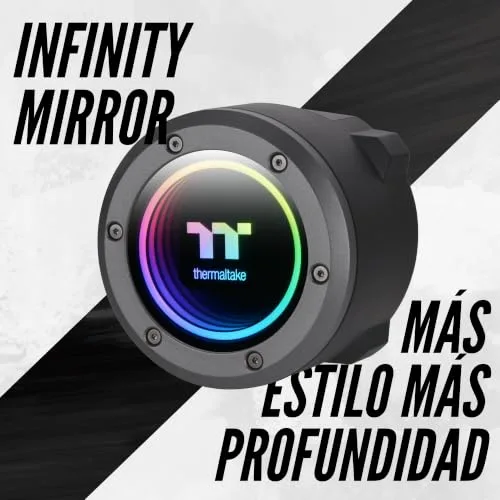 Thermaltake ▫️ TH420 V2 ARGB | AIO de 420 mm | Design Infinity Mirror | Preto 4
