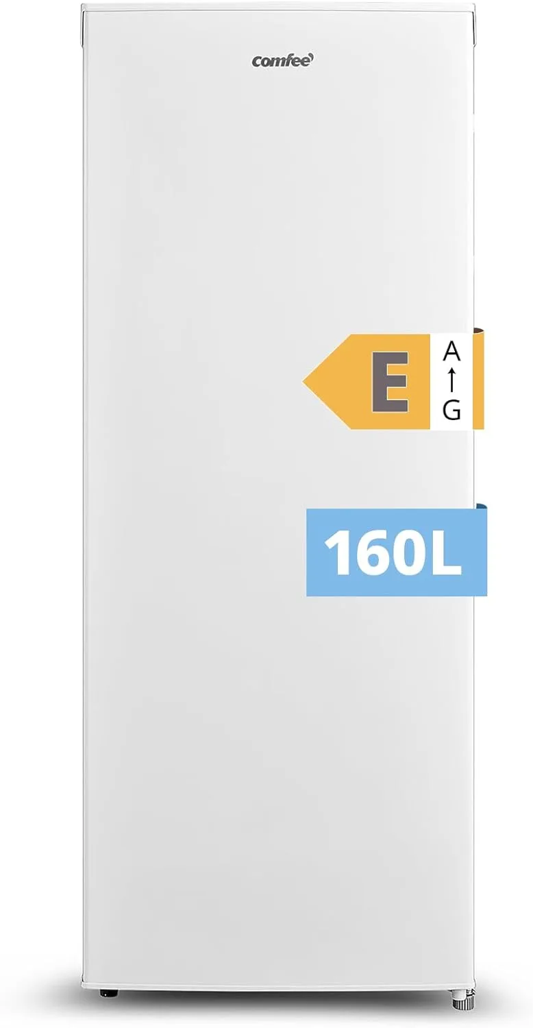 Comfee ▫️ ' RCU160WH2(E) Armário congelador 160L - Altura 142cm - 183 kWh/ano - Porta reversível - 42 dB Silencioso - Termóstato regulável - Pernas reguláveis - Branco