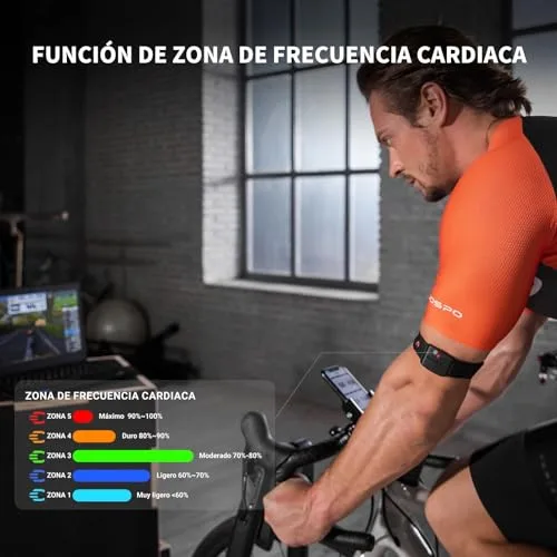 CooSpo ▫️ HW9 Pulsómetros HRV Zona de Frequência Cardíaca Fita Bluetooth 5.0 Ant+ com Memória, Sensor LED, IP67 Impermeável, Recarregável, Pulseira Monitor de Frequência Cardíaca Compatível com Wahoo, Strava e Polar 2
