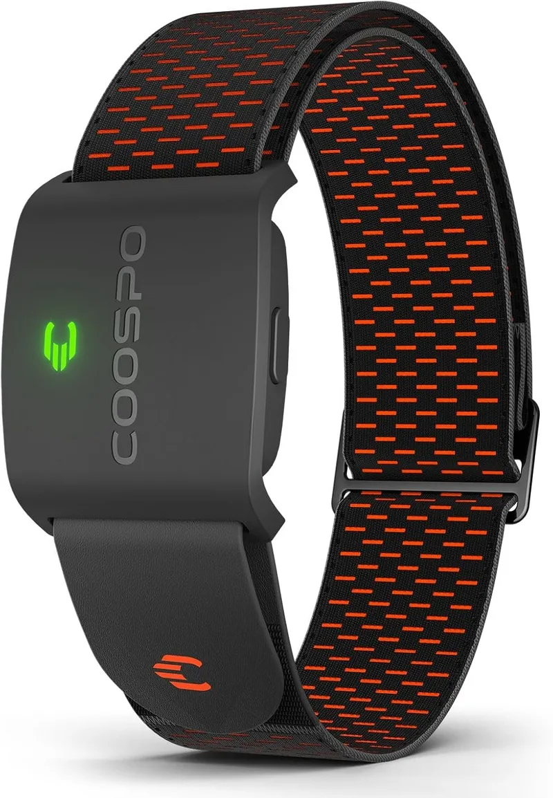 CooSpo ▫️ HW9 Pulsómetros HRV Zona de Frequência Cardíaca Fita Bluetooth 5.0 Ant+ com Memória, Sensor LED, IP67 Impermeável, Recarregável, Pulseira Monitor de Frequência Cardíaca Compatível com Wahoo, Strava e Polar
