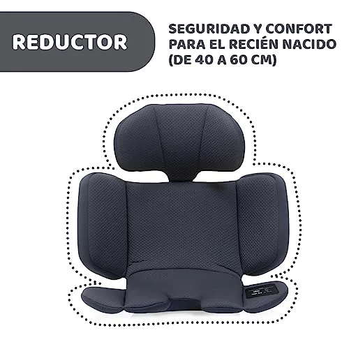 Chicco ▫️ Unico EVO I'Size Classic, cadeira auto ISOFIX para bebés e crianças de 40 a 150 cm, Grupo 0123, desde o recém-nascido até aos 12 anos, giratória a 360º, redutor, ajustável e proteção lateral, preta 6