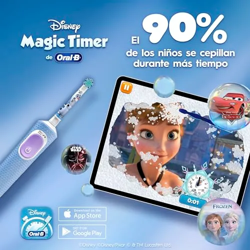 Oral-B ▫️ Escova de dentes elétrica Pro Kids Disney Frozen, para crianças a partir dos 3 anos 6