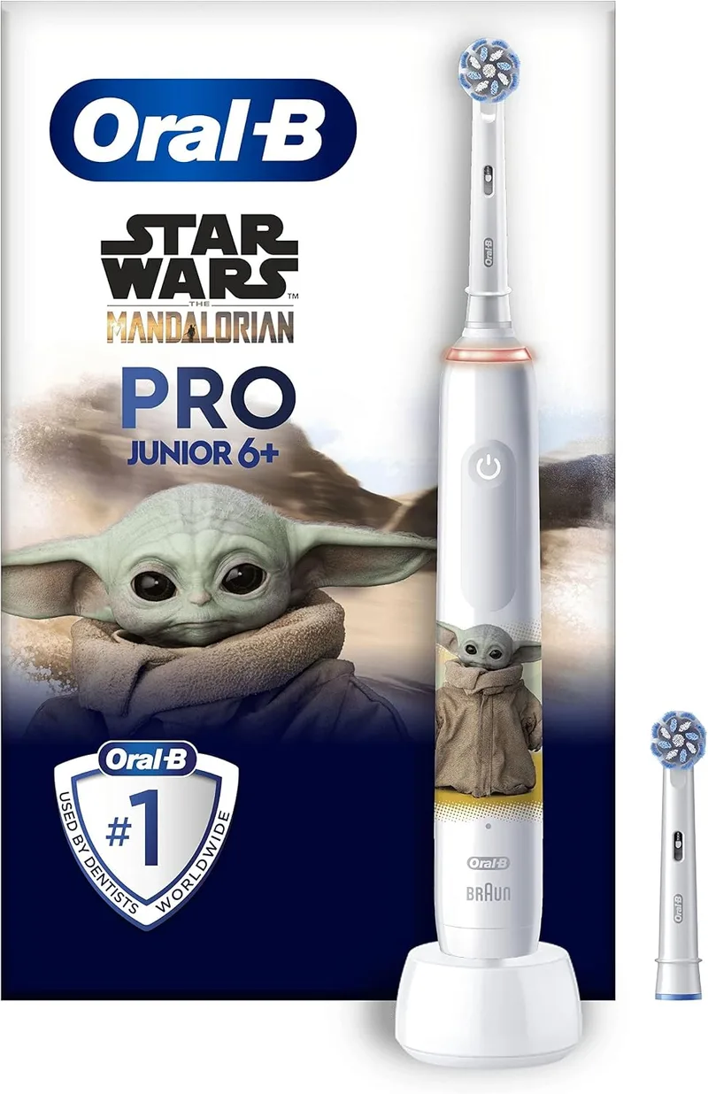 Oral-B ▫️ Escova de dentes elétrica Pro Junior Star Wars para crianças a partir dos 6 anos