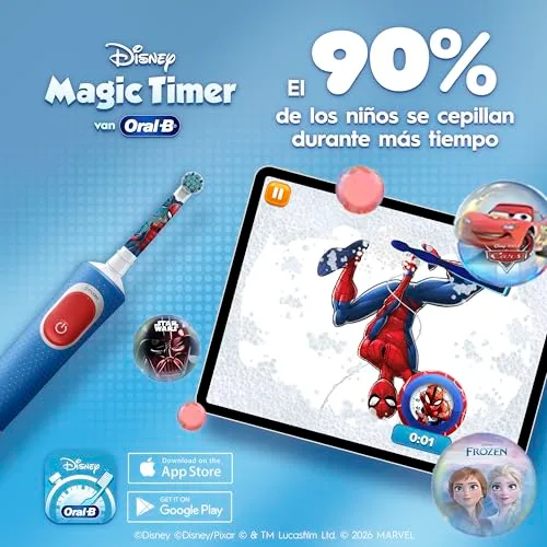 Oral-B ▫️ Escova de dentes elétrica Pro Kids Spider-Man para crianças a partir dos 3 anos 4