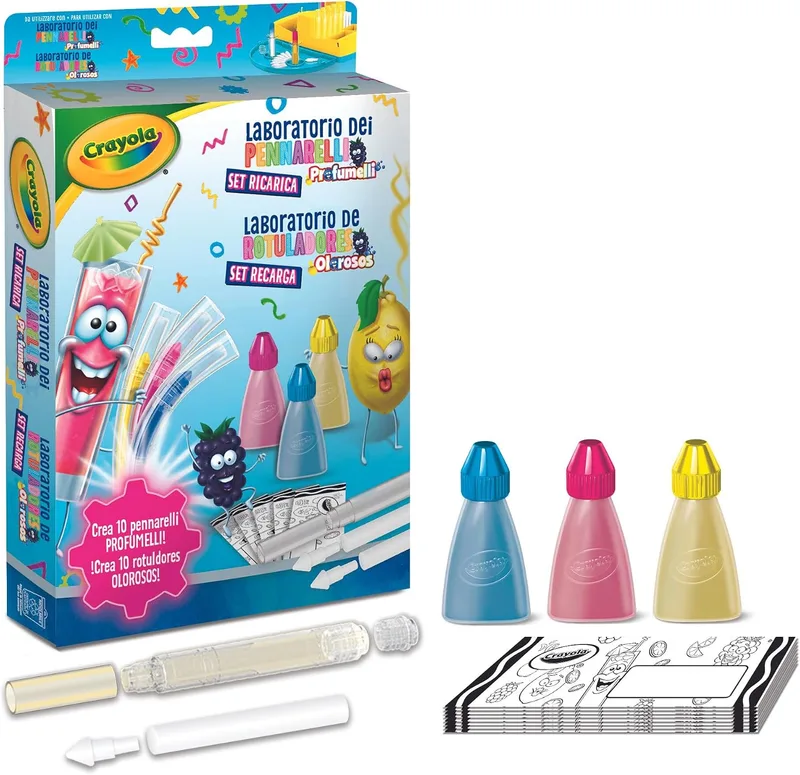 CRAYOLA ▫️ Conjunto de recargas «Laboratório de Marcadores Perfumados Neon», kit para 6 marcadores novos, 25-5967