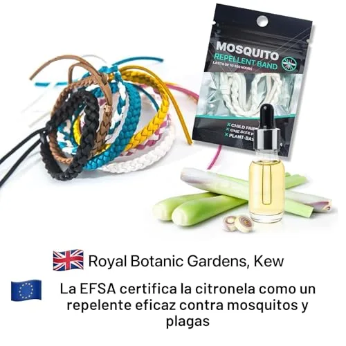 CARBERRY ▫️ Pulseira repelente de mosquitos, 10 unidades, em couro ajustável, sem DEET, pulseiras naturais repelentes de insetos para adultos e crianças, 350 horas de proteção contra insetos 4