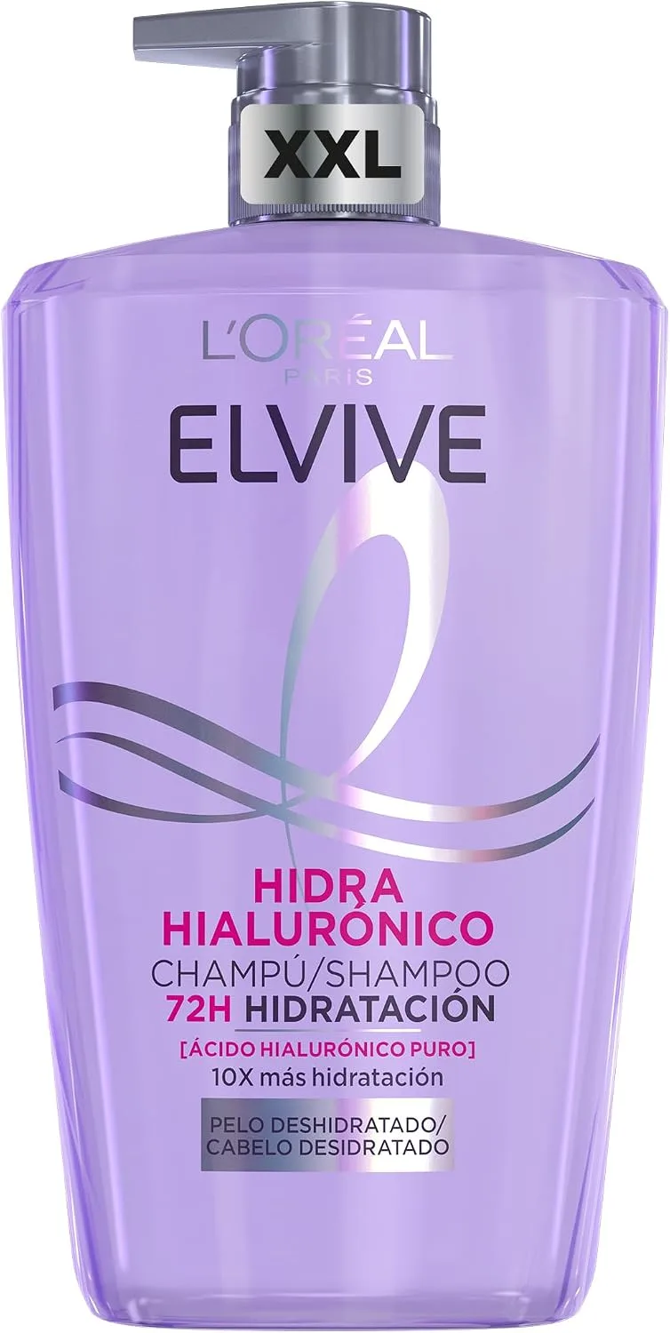 L'Oreal Paris ▫️ L'Oréal Paris Elvive Hidra Hialurónico Champô com 72 horas de hidratação, 1 L