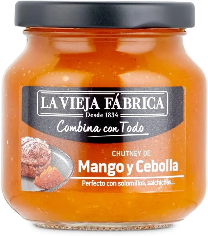 La Vieja Fabrica ▫️ La Vieja Fábrica | Sortido de molhos «COMBINA COM TUDO» | Chutney de manga e cebola | 280 g