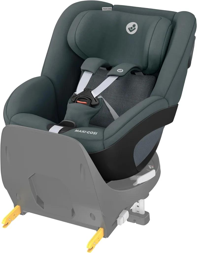 Maxi-Cosi ▫️ Pearl 360, cadeira auto para bebé i-Size, cadeira auto giratória 360° para bebé e criança com ISOFIX, 3 meses - 4 anos (61-105 cm), ClimaFlow, arnês de fácil abertura e fecho, G-CELL, Authentic Graphite