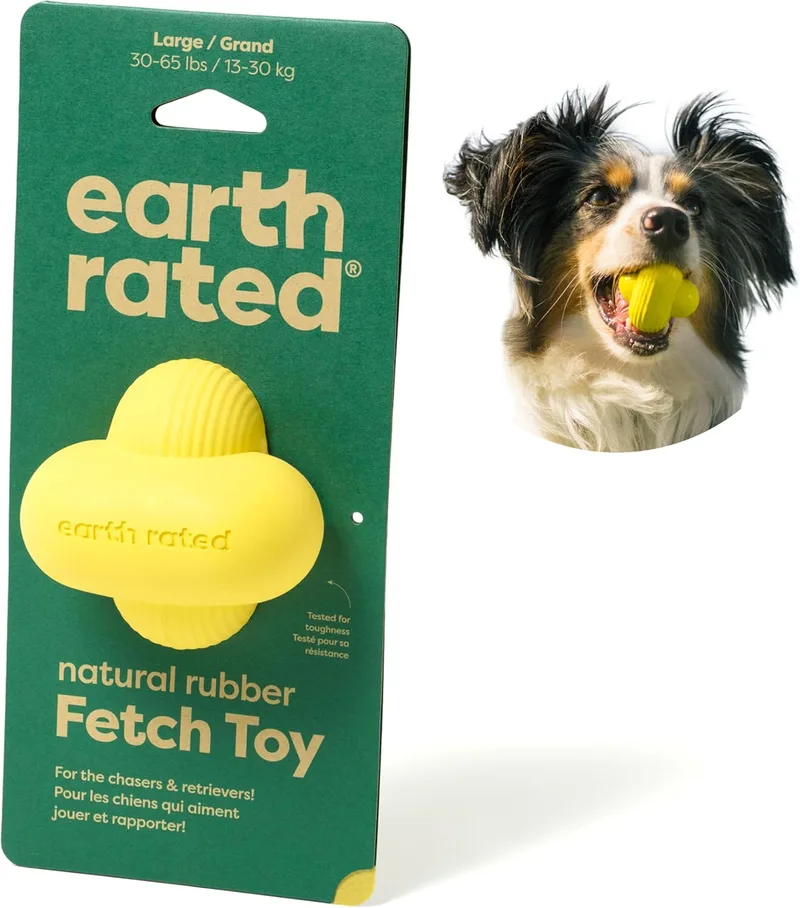 Earth Rated ▫️ Bola para cães brinquedo interativo para raças pequenas, médias e grandes, disponível em vários tamanhos, feita de borracha natural, para utilização no interior e exterior, grande,