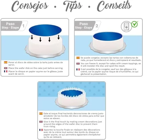 dekora ▫️ Disco de bolacha comestível para bolo de futebol, decoração para bolo de aniversário infantil com bola, papel de arroz comestível sem glúten, sem lactose, 20 cm 5