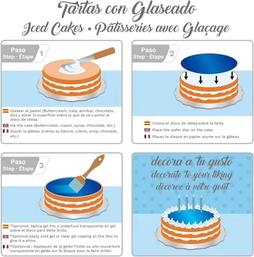 dekora ▫️ Disco de bolacha comestível para bolo de futebol, decoração para bolo de aniversário infantil com bola, papel de arroz comestível sem glúten, sem lactose, 20 cm 6