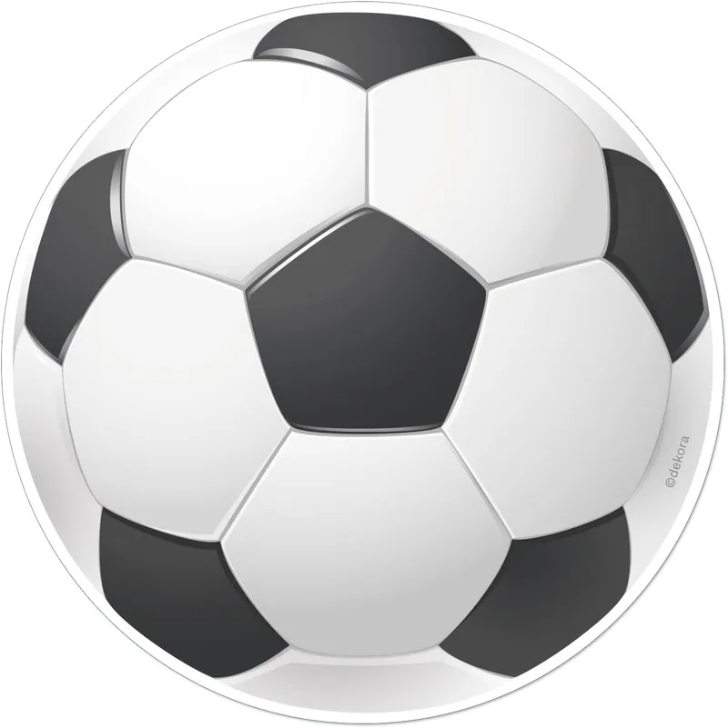 dekora ▫️ Disco de bolacha comestível para bolo de futebol, decoração para bolo de aniversário infantil com bola, papel de arroz comestível sem glúten, sem lactose, 20 cm