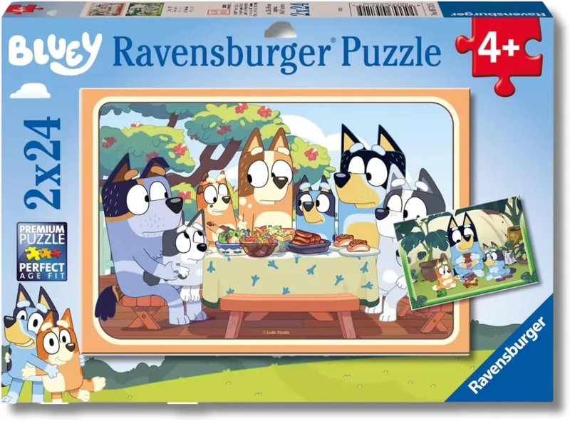 Ravensburger ▫️ Puzzles 4 Years Bluey Pack Of 2 | Puzzles para crianças | Bluey House | Prenda para crianças de 4 anos | 26x18 Cm | Jogos educativos para crianças