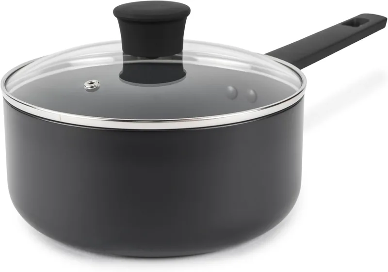 Russell Hobbs ▫️ Shield Collection RH02841EU7 - Frigideira antiaderente de 20 cm, tampa de vidro temperado com abertura para libertação de vapor, alto desempenho, fácil de limpar, 5 anos de garantia, coleção Shield