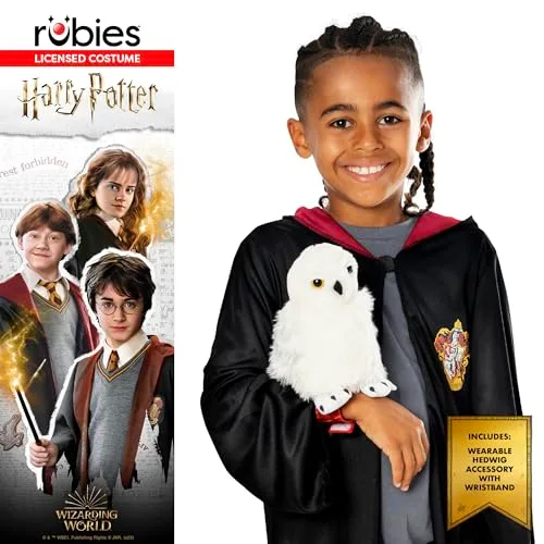 Rubies ▫️ Peluche oficial da Hedwig com rubis de Harry Potter, acessório e complemento para fantasias de Halloween, Carnaval, Natal e aniversários 2