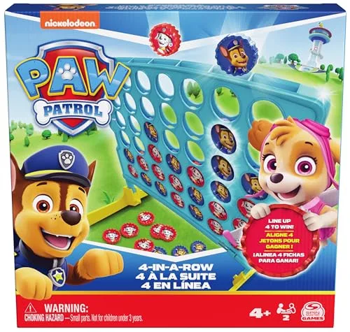 Spin Master ▫️ Paw Patrol - Jogo de tabuleiro «4 em linha» da Paw Patrol para 2 jogadores com o Chase e o Marshall - Brinquedos Paw Patrol - Brinquedos para crianças a partir dos 4 anos - Presente para crianças a partir dos 4 anos 2