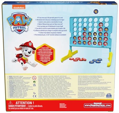 Spin Master ▫️ Paw Patrol - Jogo de tabuleiro «4 em linha» da Paw Patrol para 2 jogadores com o Chase e o Marshall - Brinquedos Paw Patrol - Brinquedos para crianças a partir dos 4 anos - Presente para crianças a partir dos 4 anos 4