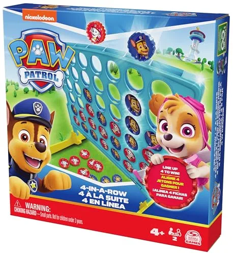 Spin Master ▫️ Paw Patrol - Jogo de tabuleiro «4 em linha» da Paw Patrol para 2 jogadores com o Chase e o Marshall - Brinquedos Paw Patrol - Brinquedos para crianças a partir dos 4 anos - Presente para crianças a partir dos 4 anos 5