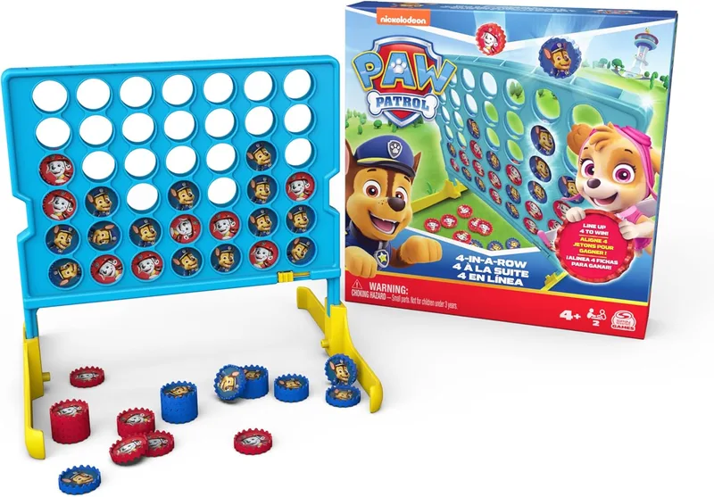 Spin Master ▫️ Paw Patrol - Jogo de tabuleiro «4 em linha» da Paw Patrol para 2 jogadores com o Chase e o Marshall - Brinquedos Paw Patrol - Brinquedos para crianças a partir dos 4 anos - Presente para crianças a partir dos 4 anos