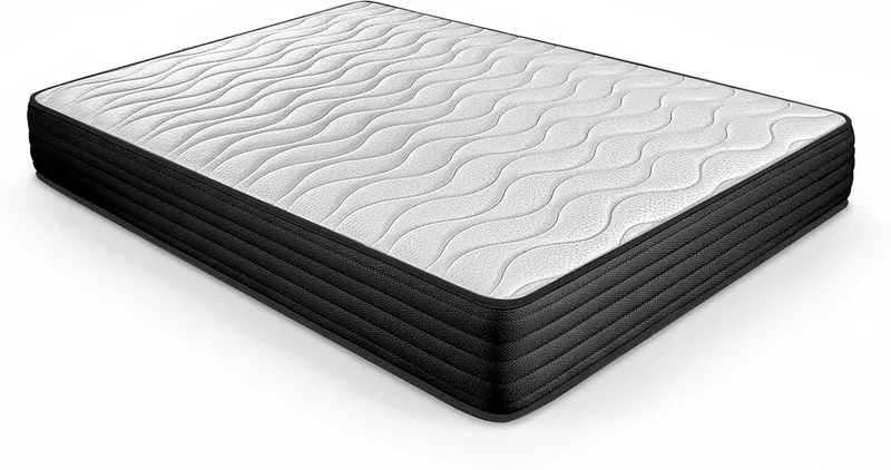DUÉRMETE ONLINE ▫️ Colchão viscoelástico Pocket Visco reversível (lado de inverno-verão), firmeza média-alta, espessura de 20 cm, antiácaros, antibactérias e hipoalergénico, 90x190