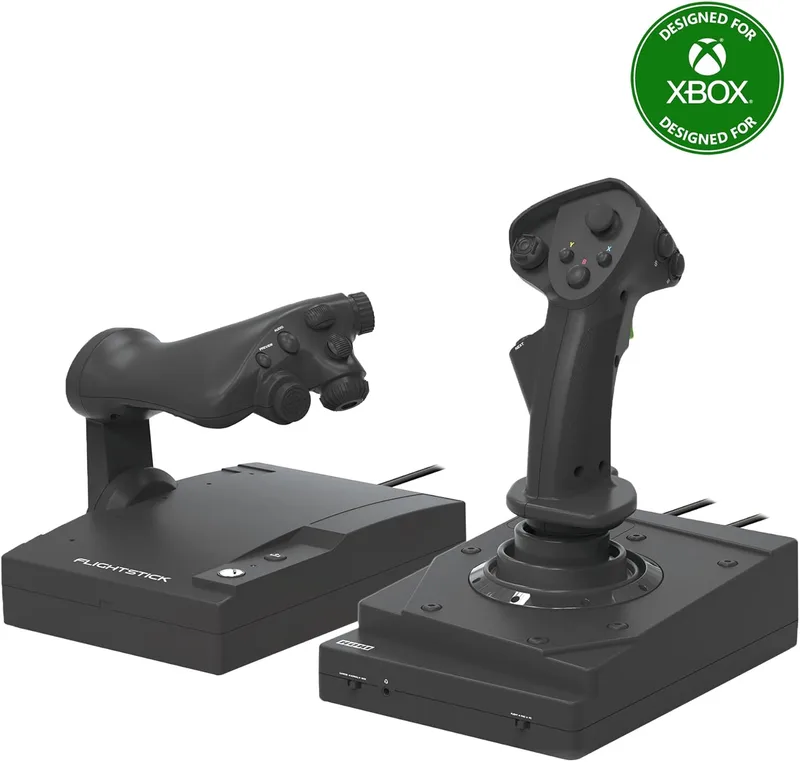 Hori ▫️ HOTAS Flight Stick Concebido para a Xbox Series X|S, Xbox One e PC - Licenciado oficialmente pela Microsoft