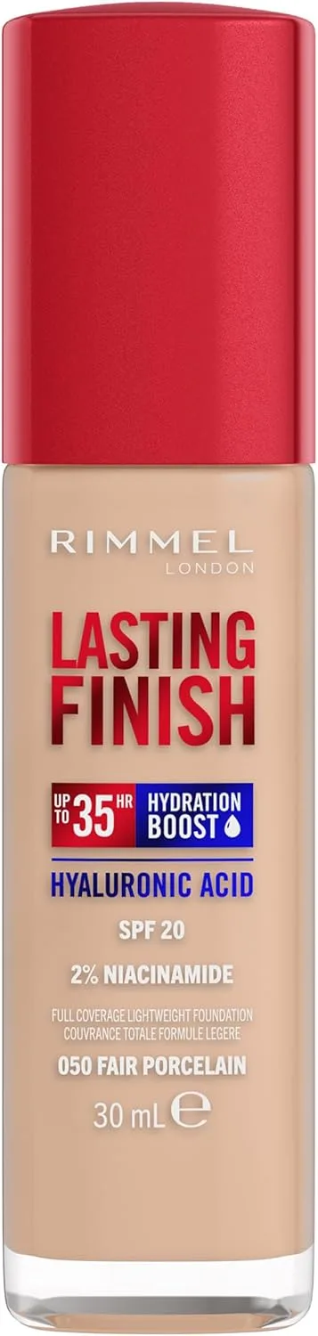 Rimmel London ▫️ Lasting Finish, Base de maquilhagem, 050 - Fair Porcelain, 30 ml