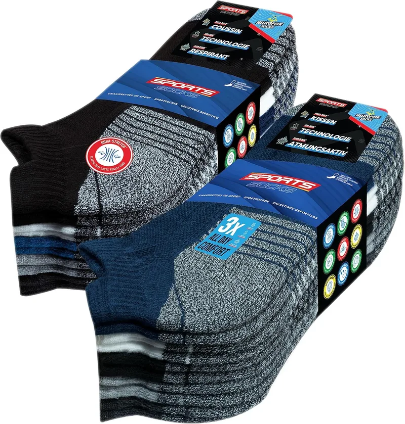 SOXCO ▫️ 10 pares de meias curtas para homem e mulher, meias de corrida e desporto, embalagem de 10
