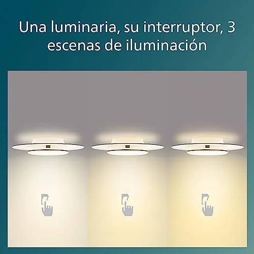 Philips ▫️ Luminária de teto LED Garnet, 30 W, 3100 lúmens, luz branca quente 2700 K com tecnologia SceneSwitch, preta 4