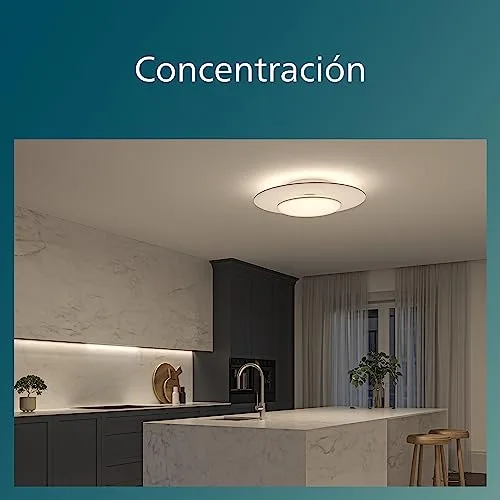 Philips ▫️ Luminária de teto LED Garnet, 30 W, 3100 lúmens, luz branca quente 2700 K com tecnologia SceneSwitch, preta 7