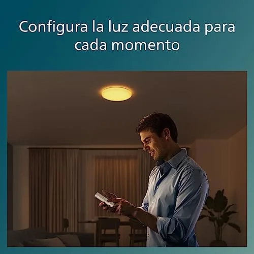 Philips ▫️ Izso, candeeiro de teto LED, 24 W, 2500 lúmenes, luz branca regulável de quente a fria, 38 cm de diâmetro 4