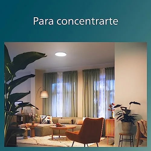 Philips ▫️ Izso, candeeiro de teto LED, 24 W, 2500 lúmenes, luz branca regulável de quente a fria, 38 cm de diâmetro 6