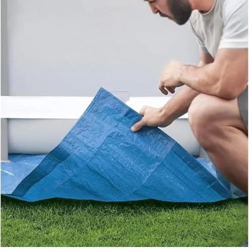 BEST&FREE ▫️ Lonas impermeáveis para exterior sem ilhós (250 x 450 cm). Plástico resistente para cobrir tudo, ideal para proteger móveis, lenha e terraços. Lona protetora para o chão e base de piscinas desmontáveis de jardim 2