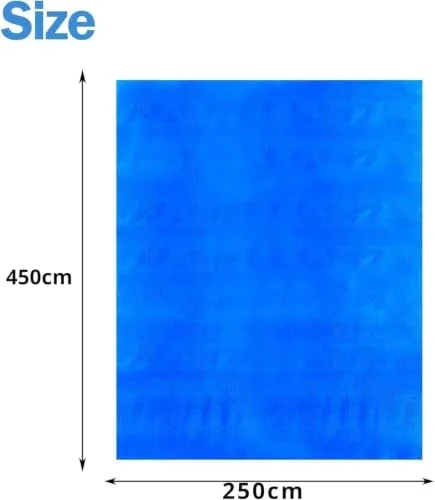 BEST&FREE ▫️ Lonas impermeáveis para exterior sem ilhós (250 x 450 cm). Plástico resistente para cobrir tudo, ideal para proteger móveis, lenha e terraços. Lona protetora para o chão e base de piscinas desmontáveis de jardim 7