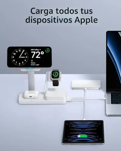 ESR ▫️ Estação de Carregamento GAN 6 em 1 100 W + CryoBoost, Compatível com Suporte para Carregador MagSafe, Carregador Sem Fios Magnético para iPhone 15/14/13/1 2