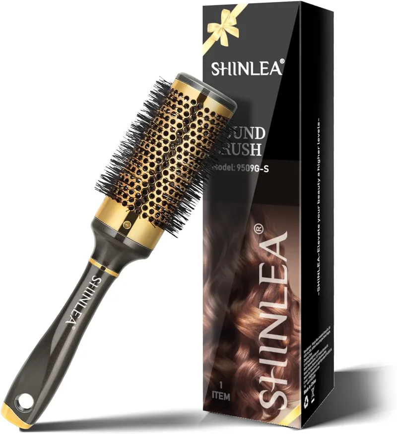 SHINLEA ▫️ Escova para Cabelo - Escova Anti-alisamento para Cabelo Encaracolado para Raparigas, Mulheres, Homens e Rapazes 43mm, Desembaraçar, Pentear e Secar com o Sopro, Dar Volume e Brilho para Cabelo Fino