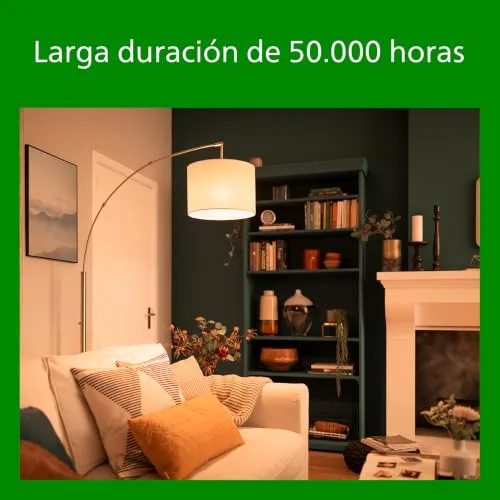 Philips ▫️ Lâmpada LED Mate Eficiente, Casquilho E27, 4 W, 840 lúmenes, Luz Branca Quente 2700 K, Classe Energética A 5