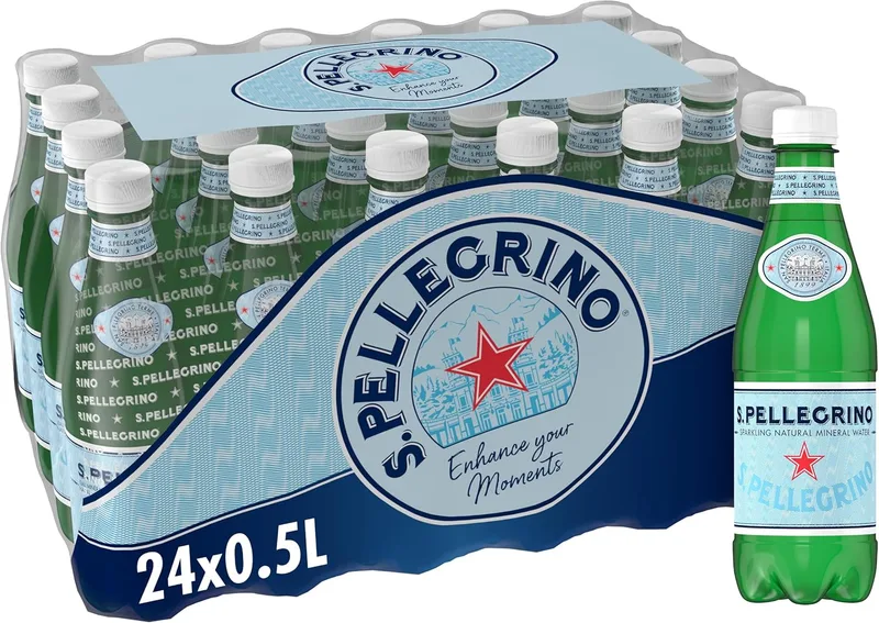 S.Pellegrino ▫️ Água Mineral Natural com Gás S. Pellegrino, 4 embalagens de 6 x 50 cl, 24 garrafas