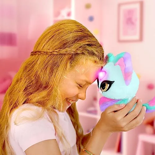 My Fuzzy Friends ▫️ Magic Whisper Skye Azul, Brinquedo interativo de peluche com sons, responde-te e sussurra, para meninos e meninas a partir dos 4 anos, Famosa (MYG00302) (Versões em espanhol e inglês) 3