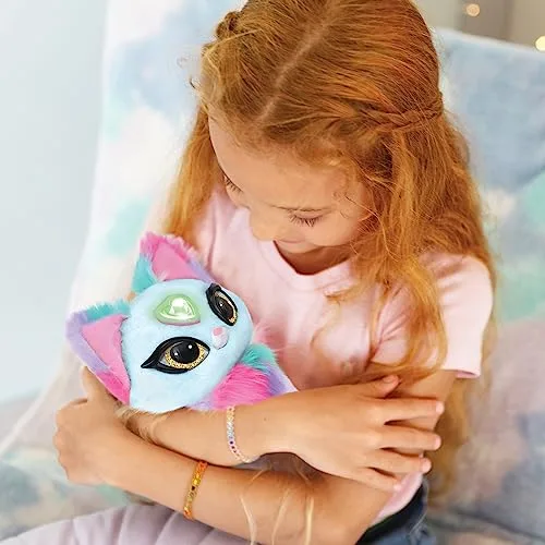 My Fuzzy Friends ▫️ Magic Whisper Skye Azul, Brinquedo interativo de peluche com sons, responde-te e sussurra, para meninos e meninas a partir dos 4 anos, Famosa (MYG00302) (Versões em espanhol e inglês) 4