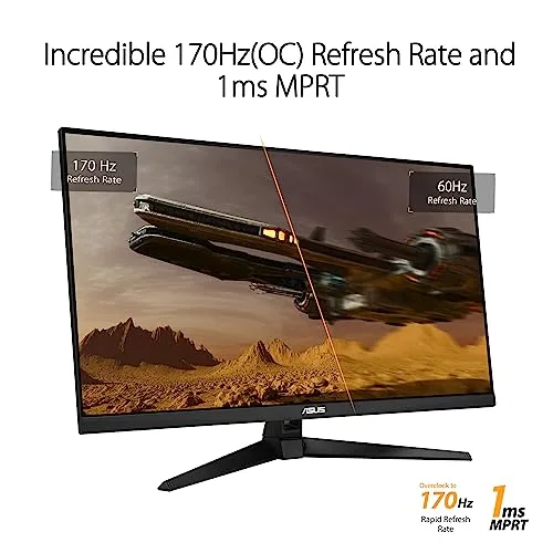 ASUS ▫️ Monitor TUF Gaming VG328QA1A de 32" Full HD (overclock até 170 Hz (165 Hz nativo), Extreme Low Motion Blur, FreeSync Premium, 1 ms (MPRT), Shadow Boost) 4