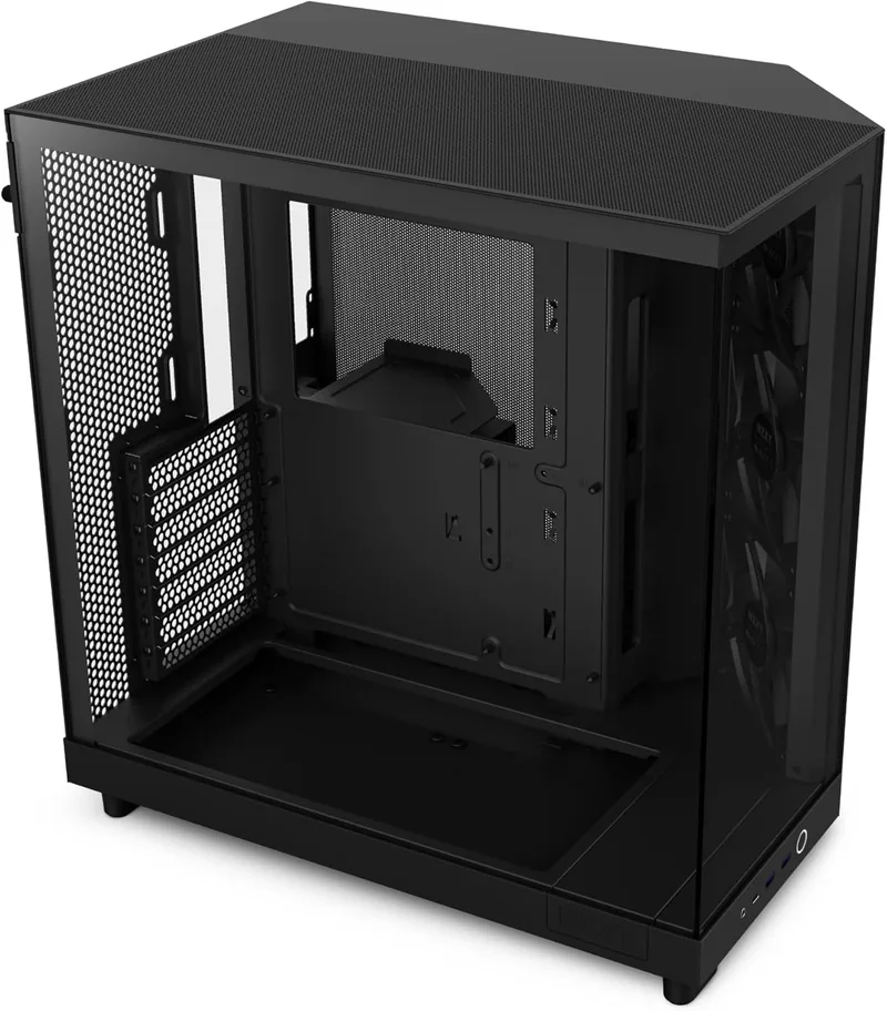 NZXT ▫️ H6 Flow - Caixa para PC ATX compacta com duas câmaras - Preto